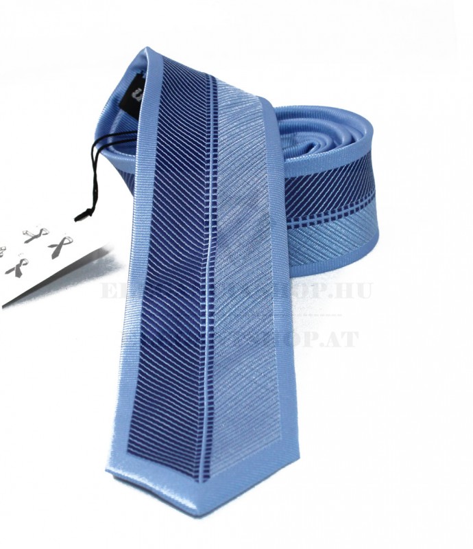                    NM slim szövött nyakkendő - Kék csíkos
